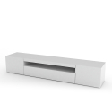Design TV-bänk med dörr och låda 200cm Daiquiri White L Rea