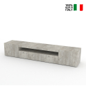 Design TV-bänk med dörr och låda 200cm Daiquiri Concrete L Försäljning