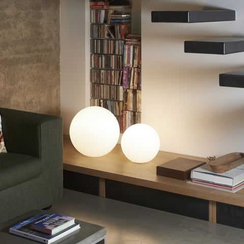 Golvlampa bordslampa sfärisk form modern design Slide Globo In