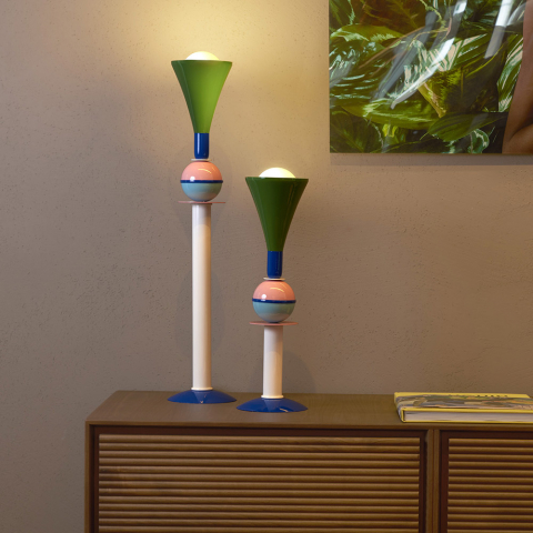 Golvlampa bordslampa modern design flerfärgad Slide Carmen