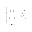 Modern golvlampa i pyramiddesign Slide Cono Rabatter
