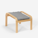 Fotpall puff fåtölj soffa vardagsrum trä skandinavisk design Sylt 