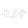 Golvlampa modulär samtida modern design Slide Puzzle Corner Erbjudande