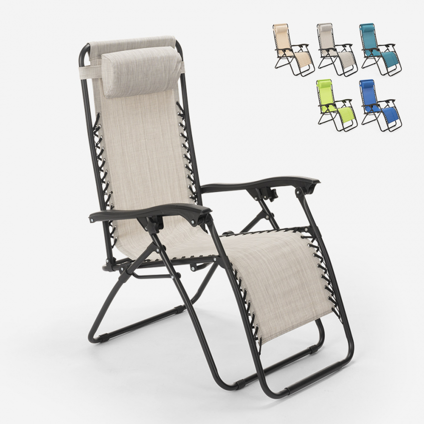 Fällbar Solstol Däckstol för Strand och Trädgård i Flera Lägen EMILY Zero Gravity Kampanj Fällbar Solstol Däckstol för Strand och Trädgård i Flera Lägen EMILY Zero Gravity Kampanj