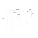 Skänk Sideboard Vardagsrum 4 dörrar 2 fack med hyllor modern vit Ping Side L Katalog