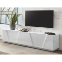 TV-bänk 4 dörrar 2 fack modern design vit Ping Low L Försäljning