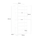 Skoskåp Multifunktionellt Garderob design 4 dörrar 8 fack vitt Ping Dress Rabatter