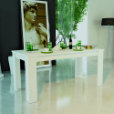 Vitt utdragbart bord vardagsrum modern design 160-210x90cm Jesi Long Rea