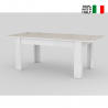 Vitt utdragbart bord vardagsrum modern design 160-210x90cm Jesi Long Försäljning