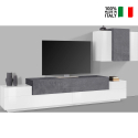 TV-bänk och mediamöbel vardagsrum modern design väggenhet vit antracit Corona Moby Report Försäljning