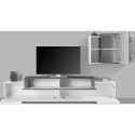 TV-bänk och mediamöbel vardagsrum modern design väggenhet vit antracit Corona Moby Report Rea