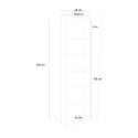 Garderob multifunktionell modern design glansig vit 2 dörrar 6 fack Vega Space Rabatter