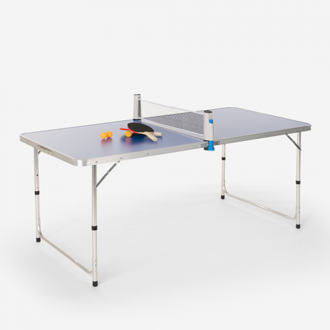 Bordtennisbord 160x80 fällbart inom- och utomhus nätställning racket bollar Backspin
