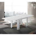Utdragbart vitt matbord modern design 90-180x90cm Jesi Liber Rea