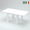Utdragbart vitt matbord modern design 90-180x90cm Jesi Liber Försäljning