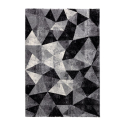 Matta modern geometrisk design rektangulär grå svart Milano GRI011 Försäljning