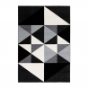 Matta modern geometrisk design rektangulär grå svart Milano GRI013 Försäljning