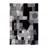 Matta modern geometrisk design rektangulär grå svart Milano GRI012 Försäljning