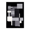 Matta modern geometrisk design rektangulär grå svart GRI014 Försäljning