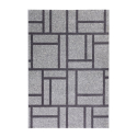Matta modern geometrisk design rektangulär grå svart Milano GRI015 Försäljning