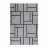 Matta modern geometrisk design rektangulär grå svart Milano GRI015 Försäljning