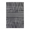Matta modern geometrisk design rektangulär grå svart Milano GRI016 Försäljning