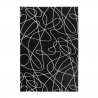 Matta modern design vardagsrum svart vita linjer Milano NER001 Försäljning