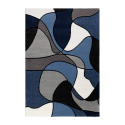 Matta modern design geometriskt mönster pop art blå vit Milano BLU015 Försäljning