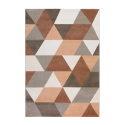 Matta modern geometrisk design rektangulär brun grå Milano GLO005 Försäljning