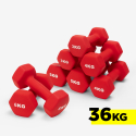 Hantlarset 2x 3 4 5 6 kg gym och fitness Megara Full Försäljning
