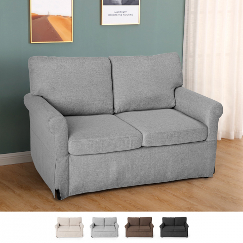 Modern klassisk 2-sits soffa för vardagsrum och vardagsrum i tyg Epoque
