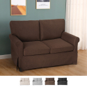 Modern klassisk 2-sits soffa för vardagsrum och vardagsrum i tyg Epoque Kostnad