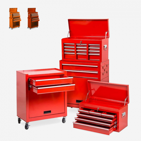 Verktygssats Och Redskap Väska 8 lådor med hjul för verkstad och garage Ultra Kampanj
