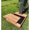 Duschkar i trä för utomhus pool trädgård 100x80cm Arkema Design Top D106 Rabatter