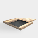 Duschkar i trä för utomhus pool trädgård 100x80cm Arkema Design Top D106 Erbjudande