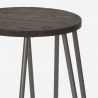 Hög pall med industriell design i metall trä för bar restaurang kök Carbon Top Egenskaper
