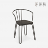 industriell design Lix stil stål stolar med armstöd för bar och kök ferrum arm Rabatter