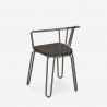 industriell design Lix stil stål stolar med armstöd för bar och kök ferrum arm 