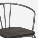 industriell design stil stål stolar med armstöd för bar och kök ferrum arm 