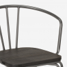industriell design Lix stil stål stolar med armstöd för bar och kök ferrum arm 
