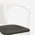 design stolar metall trä industriell stil bar kök steel wood arm 