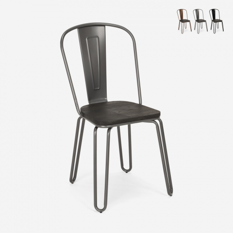 Industriell design Tolix stil stål stolar för bar och kök Ferrum One