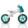 Balanscykel för barn utan pedaler i trä med korg balance bike Ride Erbjudande