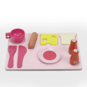 Leksakskök i trä för flickor med kastruller tillbehör och ljud Miss Chef Rabatter