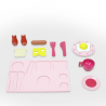 Leksakskök i trä för flickor med kastruller tillbehör och ljud Miss Chef Katalog