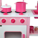 Leksakskök i trä för flickor med kastruller tillbehör och ljud Miss Chef Bestånd