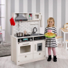 Modernt leksakskök i trä för barn med tillbehör ljus och ljud Home Chef Försäljning