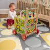 Lära-Gå-Vagn i trä leksak multi-aktivitet första stegen för barn Magic Box Försäljning