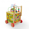 Lära-Gå-Vagn i trä leksak multi-aktivitet första stegen för barn Magic Box Rea