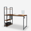 Kontorsskrivbord för industriell design med öppen metallhylla 120x62 Cambridge Försäljning